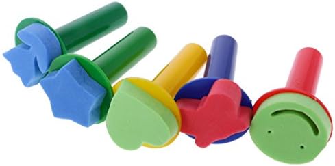 Jili Online 5Pcs Multi-colored Sponge Brush Seal Sponge Paint Brush Kids Painting Toys