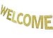 Welcome Prince Gold Glitter Banner-Boy Baby Shower, Birthday, Gender Reveal Banner