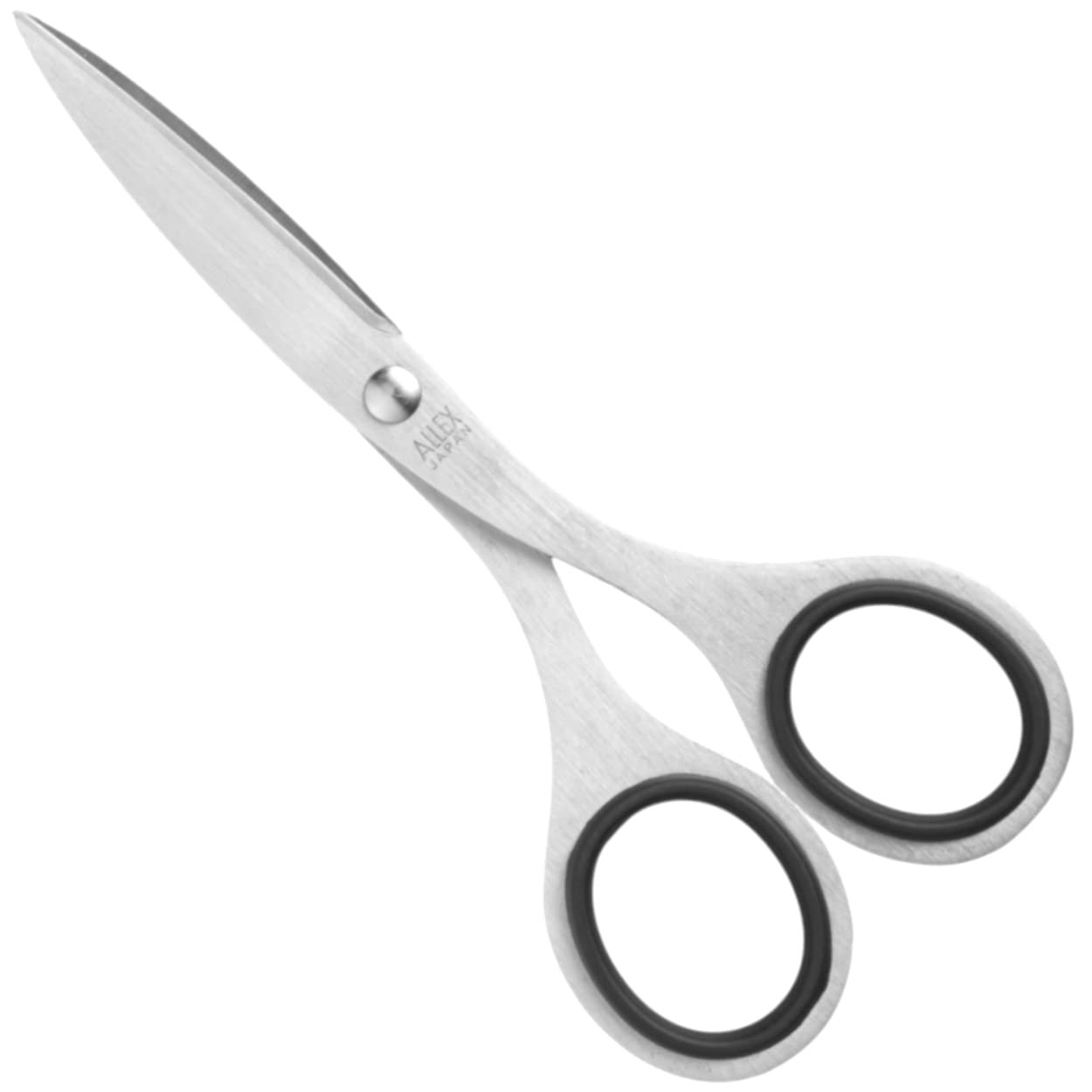 ALLEX Japanese Office Scissors Adult, Japanese Stainless Steel Scissors for Office, Made in JAPAN, Small Scissors (S-135) Silver