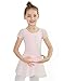 JEE.MDNMD.OO Girls' Flutter Sleeve Skirted Leotard Ballet Pink