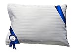 Travel-Toddler Pillow WITH PILLOWCASE Car Airplane, Kids Bedding, Floor, Nursery. Soft, Perfectly Sized and Fluffed Cuddle Cloud with Hypoallergenic Cotton Shell and Perfect Fit Anti Wrinkle Sateen Case ($19.95 added value!) MONEY BACK GUARANTEE
