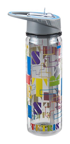 Vandor 77075 TETRIS 18 Ounce Tritan Water Bottle, Multicolored