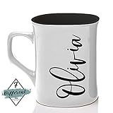 Personalized Mugs with Text Personalized Name Engraved Coffee Mug Customized Name Mug - Gift for Her Him Men Women | 7 Different Color #C32