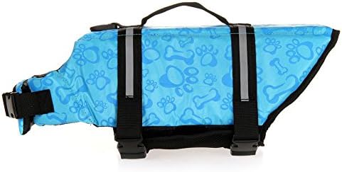 TESOON Ripstop Dog Life Jacket Quick Release Easy-Fit Adjustable Dog Life Preserver