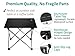 Folding Camping Table Portable – Small Folding Beach Table – Portable Picnic Table – Small Aluminum Side Table Lightweight Cam Table for Biking,Backpacking Camp, RV, Car, Travel, Motorcycle, Fishingthumb 2