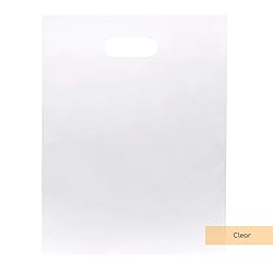 ClearBags 100 Clear Handle Bags 12x15, Extra Thick