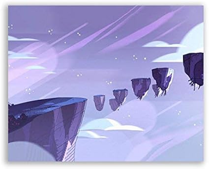 Amazon Com Crystal Steven Universe Landscape Prints Set Of 6 8x10 Inches Glossy Wall Art Decor Pastel Background Gems Posters Prints