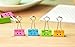 Abankey Pack of 40 Cute Lovely Smiling Face Spring-Loaded File Organizer Paper Holder Metal Binder Clips, Assorted Color (Lost ocean-WX9852)