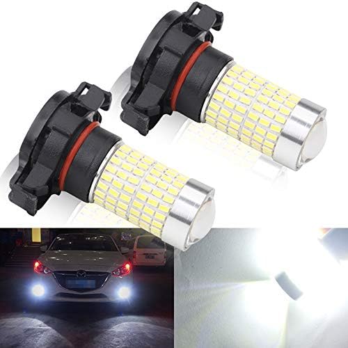 2pcs Xenon White H16 5202 Super Bright 3014 144SMD LED Bulbs Fog Lights DRL Turn Signals Light Bulbs Parking Lights Tail Light Side Marker Lights