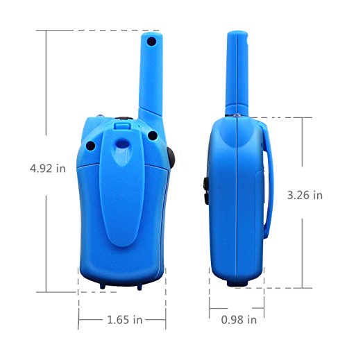 Walkie Talkies for Kids, 22 Channel Walkie Talkies 2 Way Radio 3 Miles (Up to 5Miles) FRS/GMRS Handheld Mini Walkie Talkies for Kids (Pair) (Blue)