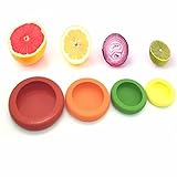 HUELE Reusable Silicone Food Savers, Set of 4, Assorted colours