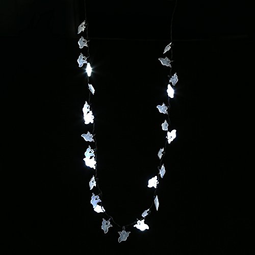 Fun Central LED Ghost Necklace - Flashing Light Up Necklace for Halloween Parties & Events - //coolthings.us