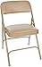 National Public Seating Premium Padded Portable Folding Chairs 1200 Series Upholstered, Heavy-Duty Foldable Chairs for Indoor & Outdoor Use – Set of 4, Comfortable & Durable, Beige