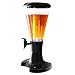 Goplus Beverage Dispenser 3L Plastic w/ LED Shinning Lights Tabletop Black Draft Beer Tower for Bar
