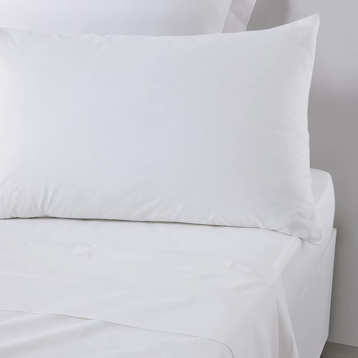 TODAY Essential 2 Pack Cushion Covers 50 x 70 cm 100% Cotton Plain Chalk