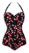 Annigo One Piece Swimsuit for Womens Retro Vintage Bathing Suit Shirred Details Monokini …