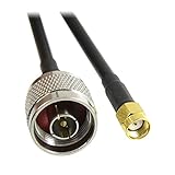 uxcell RP-SMA Male to N Male Connector Adapter RF Pigtail Coaxial Cable 16.1