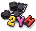AUEAR, 36 Pcs Set of Letter Number Shoe Charm Clog Charms Alphabet Shoe Charms for Croc Shoes Wristband Bracelet