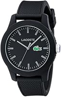 Lacoste Men's 2010766-12.12 Black Watch with Textured Band