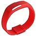 Padgene LED Wrist Watch - Silicone Rubber Gel Jelly Unisex Bracelet, Digital Band, Red