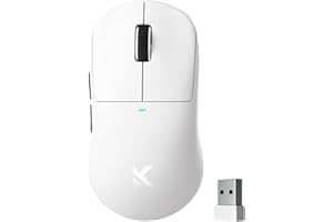MCHOSE M7 Ultra Wireless Gaming Mouse, 8K Polling, 55g Lightweight Ergonomic Computer Mouse PAW3950 Optical Sensor 750 IPS 42000 DPI 6 Programmable Controls USB-C 3-Modes PC/Mac White