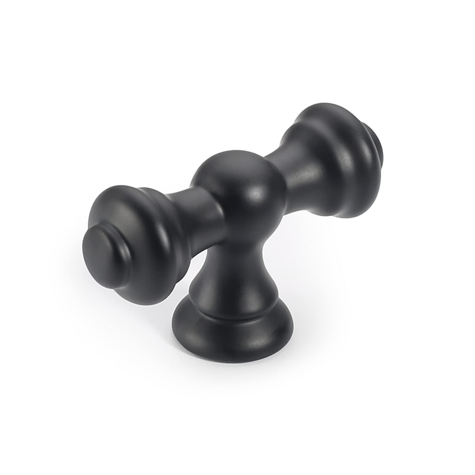 9BUILD 10 Pack Matte Black Drawer Knobs Cabinet Knobs T Bar Cupboard Knobs Kitchen Door Knobs Zinc Alloy Dresser Knobs Single Hole Cupboard Handles Wardrobe Knobs UK0036