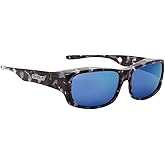 Jonathan Paul Pandera Polarized Fitover Sunglasses in Black Marble with Blue Mirror Lenses