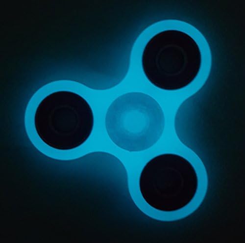 GLOW IN THE DARK Hand Fidget Tri Spinner Toy - Adult &amp; Children - Anti Stress Anti Anxiety - Stress Relief Pressure Release - for ADD, ADH &amp; AUTISM - High Speed Super Long Lasting Spin
