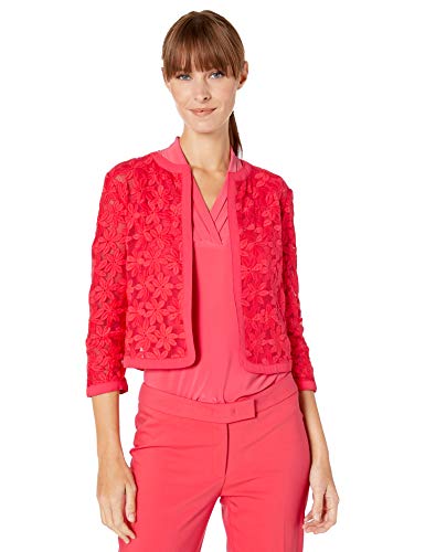 anne klein women's floral lace mesh cardigan