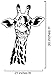 African Safari Giraffe Wall Decal Sticker by Stickerbrand- Black Color 30in x 21in. Easy to Apply & Removable. #145A