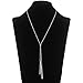 Lariatneck Long Tassel Necklace Bar Y Lariat Long Chain Drop Adjustable Necklace for Women