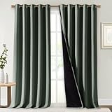 NICETOWN Dark Mallard 100% Blackout Curtains for