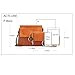 Actlure Cowhide Leather Crossbody Shoulder Purse Chain Link Faye Bag (Grey-M)