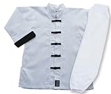 White With Black Frogs Complete Kung Fu Uniform