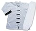 White With Black Frogs Complete Kung Fu Uniform
