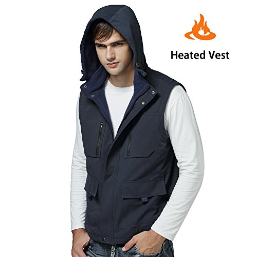 GLOBAL VASION Electric Warmer Rechargeable Heated Vest with 3 Heat Settings (XXL)