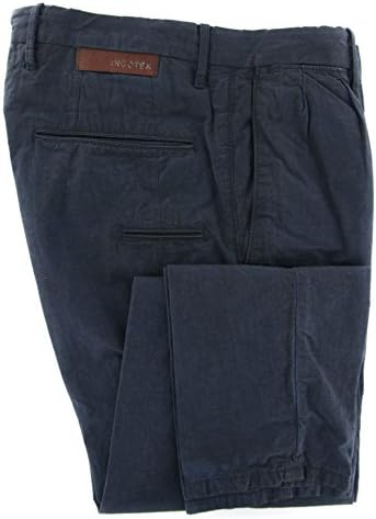 Incotex Navy Blue Plaid Pants - Extra Slim - 36/52