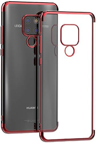 QULLOO Huawei Mate 20 X Case Cover, Soft Silicone Case TPU Bumper Case Ultra Thin TPU Cover Scratch Resistant Shockproof Soft Protective Case for Huawei Mate 20 X - Red