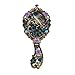 MOIOM Vintage Style Foldable Oval Peacock Pattern Makeup Hand/Table Mirror (Bronze)
