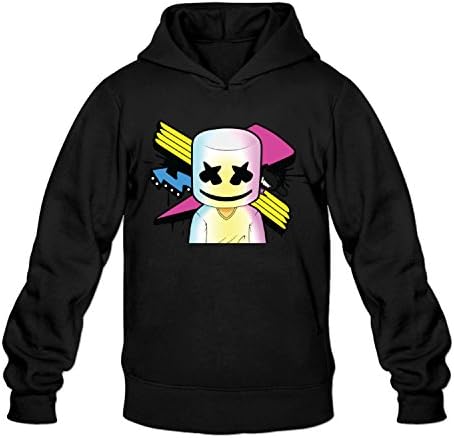 LOVEHOLIC Marshmello Face Alone DJ Men's Athletic Jacket Hoodie Black