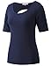REGNA X Women's 3 STYLES OPEN-BACK Scoop Neck Short Sleeve Workout Tee (S-3XL)