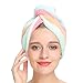 AuroTrends Microfiber Hair Turban,Hair Towel Wrap Turban- Super Absorbent,Unique Design,Rainbow(1 Pack)