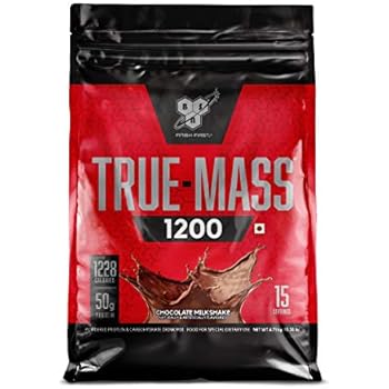 BSN TRUE-MASS Weight Gainer, Muscle Mass Gainer Protein Powder, Chocolate Milkshake, 10.38 Pound