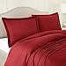 Nestl Burgundy Red Duvet Cover Queen Size - Soft Double Brushed Queen Duvet Cover Set, 3 Piece, with Button Closure, 1 Duvet Cover 90x90 inches and 2 Pillow Shams
