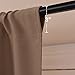 NICETOWN Kitchen Window Blackout Curtains - Window Treatment Thermal Insulated Rod Pocket Blackout Draperies/Drapes for Bedroom/Kitchen (Tan=Cappuccino, Set of 2, 42 inches Wide by 45 inches Long)
