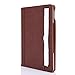 I4Ucase Apple iPad 9.7 Inch 2017 (5th Generation) Case - Soft Leather Stand Folio Case Cover for iPad 9.7 Inch 2017, with Multiple Viewing Angles, Auto Sleep/Wake, Document Card Pocket (Brown)