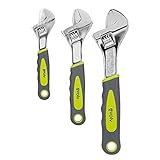 Craftsman Evolv 3 Piece Adjustable Wrench Set With Ergonomic Grips Handles, 9-10063