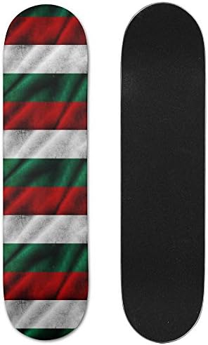 WANING MOON Vintage Bulgarian Flag Longboards Single-sided Printing Hip-hop Training Skateboards