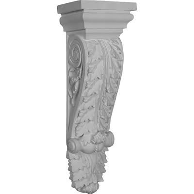 Ekena Millwork COR05X04X17ST 5 7/8-Inch W x 4 1/4-Inch D x 17 3/4-Inch H Stockport Corbel