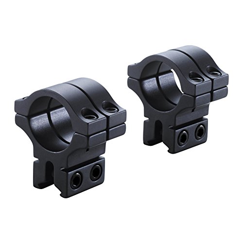 BKL 30mm Rings, 3/8 or 11mm Dovetail, Double Strap, Matte Black